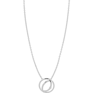 Siersbøl 14kt. hvidguldsvedhæng med diamant på i alt 0.02ct W/PI og sølvk