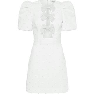 Rebecca Vallance Bridal Ophelia bow-detail minidress - white - XXL
