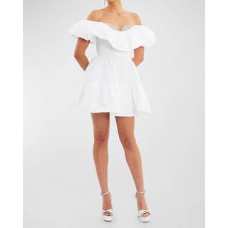 Rebecca Vallance Bridal Mallory off-shoulder minidress - white - M