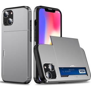 iPhone 14 Håndværker Cover m. Kortholder - Grå
