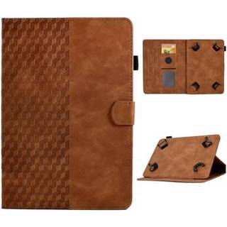 Universal 3D Pattern Smart Tablet Folio Etui - 10 - Brun