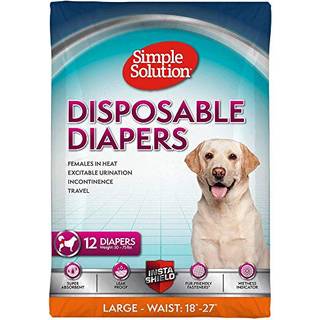 Enkel l?sning True Fit engangs hundet bleer til kvindelige hunde | Superabsorberende med v?dhedsindikator | L/xl | 12 t?ller