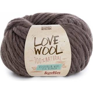 Katia Love Wool 103 Mørkebrun Indhold:85% uld, 15% alpaca Vægt/længde: 100 g = ca. 50 meter Anbefalede pinde: 12-15 mm Strikkefasthed: 10 x 10 cm = 7 m x 9 p Vask:Håndvask / Tåler ikke tørretumbling.