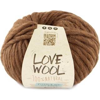 Katia Love Wool 131 Brun Indhold:85% uld, 15% alpaca Vægt/længde: 100 g = ca. 50 meter Anbefalede pinde: 12-15 mm Strikkefasthed: 10 x 10 cm = 7 m x 9 p Vask:Håndvask / Tåler ikke tørretumbling.