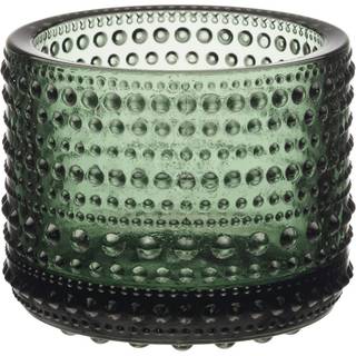 Iittala Kastehelmi Candle Holder 6,4 Cm - Fyrfadsstager Glas Pine Green - 1070557