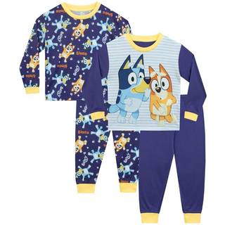 Character Bluey Purple Character Bluey & Bingo 2 Pack Long Sleeve Pyjamas