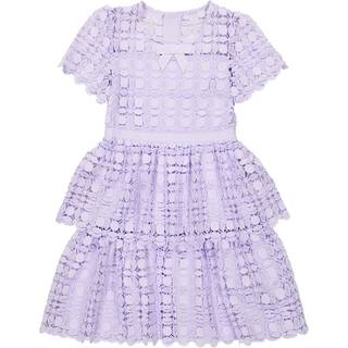 Self-Portrait Kids Petal lace dress - purple - Y 6