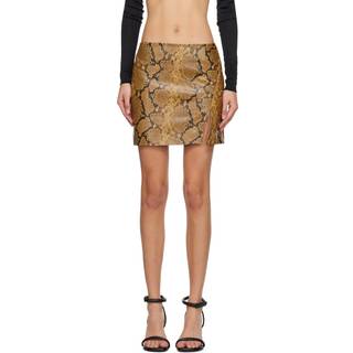 Isabel Marant Blair snake-effect leather miniskirt - neutrals - S
