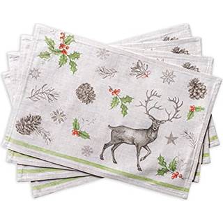 Maison d 'Hermine Placemats 100% bomuld dekorativt kludplads Mat vaskbar middag Placemat Holiday Dinner Wedding & Dining Christmas Dew - Thanksgi