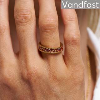 ANNEBRAUNER Sparkling Red Ring 18K Guldbelagt - 64