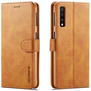 LC.IMEEKE Samsung Galaxy A7 (2018) læder flip etui - Brun