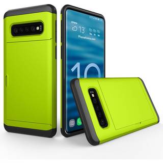 Samsung Galaxy S10 kortholder hybrid etui - Grøn