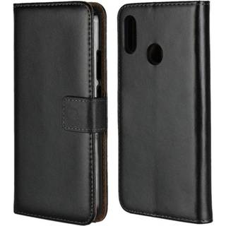Huawei P20 Lite split læder flip etui - Sort