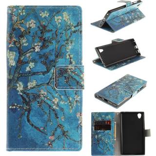 Sony Xperia L1 Læder etui med smukt motiv -Vinter blomster