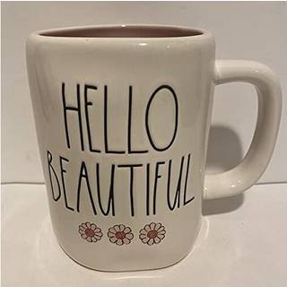 Rae Dunn Hello Beautiful Mug Coffee Cup - Keramik - 3,5in D X 5in H - 16 Oz