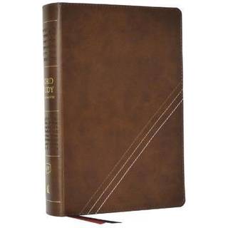 KJV, Word Study Reference Bible, Leathersoft, Brown, Red Letter, Comfort Print