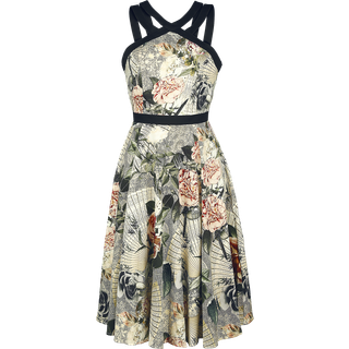 H&R London Mellemlang kjole - Ancient Roses - S till 4XL - Damer - multifarvet