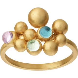 Bybiehl Pebbles colors ring med farvede krystaller