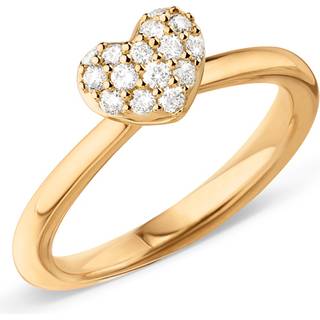 OLE LYNGGAARD COPENHAGEN Hjerte ring 18 kt guld med 15 brillanter i alt 0.29ct TW.VS - blank