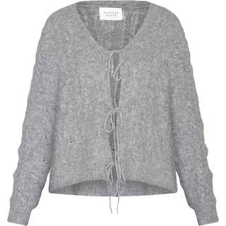 SisterS Point - Lui-bow - Striktrøjer og cardigans til kvinder - Grey Mel - XL