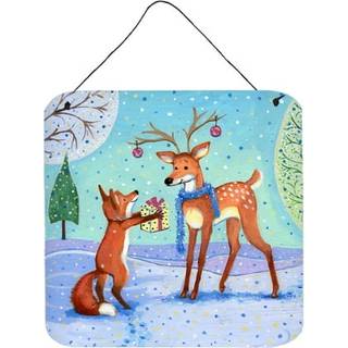 """" Caroline's Treasures Christmas Present fra Fox Wall eller Door Hanging Prints CDCO0416DS66 6HX6W Multicolor """"