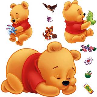 Dekosh Winnie The Pooh Wall Decals til Baby Nursery Decor