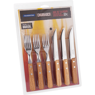 Prisbevidst Grillbestik sæt 12 dele i ubehandlet træ - TRAMONTINA