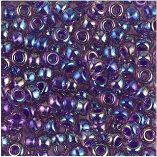 Miyuki runde frøperler Størrelse 6/0 20 gram lilla foret amethyst ab