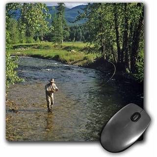 3Drose LLC 8 x 8 x 0,25 tommer Muspude Fluefiskeri Ni Mile Creek n?r Huson Montana Chuck Haney (MP_91948_1)