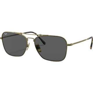 Ray - Ban Unisex RB8136 TITANIUM 913757 Solbriller Titanium Guld Grå Firkantet Normal
