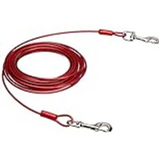 Amazon Basics Tie-Out-kabel til hunde op til 125 lb/30 (pakke med 1) Rd