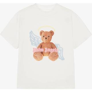 Palm Angels Kids Printed cotton jersey T-shirt - white - Y 6