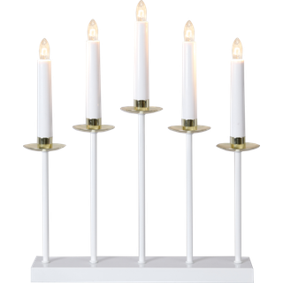 Star Trading - Advent Candlestick Greta - White - 37 cm