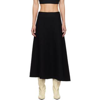 Jil Sander Virgin wool midi skirt - black - XXS