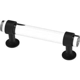 Franklin Brass Francisco Acrylic Bar (5-Pack) Kabineth?ndtag 3 'Hole Center Matte sort/klar k?kken skuffe Tr?kker kommode M?bler hardware P44308-