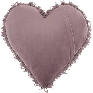 Hjärtformad lavendar shag accent kudde
