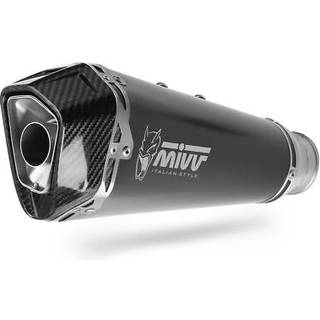 MIVV Delta Race-udstødningssystem med EG-BE Kulstof, sort, rustfrit stål