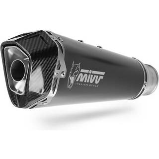 MIVV Delta Race-udstødningssystem med EG-BE Kulstof, sort, rustfrit stål