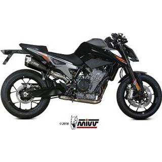 MIVV Delta Race-udstødningssystem med EG-BE Kulstof, sort, rustfrit stål