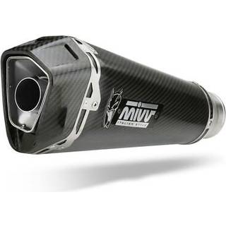 MIVV Delta Race-udstødningssystem med EG-BE Kulstof, sort, rustfrit stål