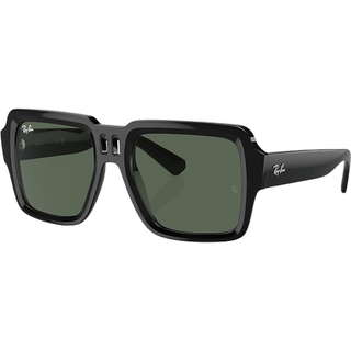 Ray - Ban Unisex RB4408 MAGELLAN 667771 Solbriller Injiceret Sort Grøn Firkantet Normal