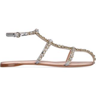 Giambattista Valli Maharani embellished leather sandals - silver - EU 38