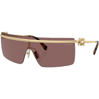 Miu Miu 0MU50ZS Solbriller - Runde Guld Spejlede Linser