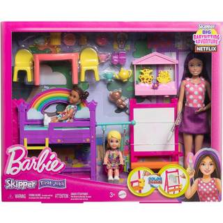Barbie Skipper First Jobs barnepige legesæt med 3 dukker og masser af tilbehør