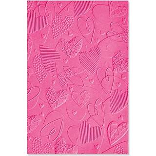 3D-Embossing Folder Textured Impressions Mark Making Hearts