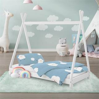 ML Design COT TIPI 70 x 140 cm med slattedramme, hvid, indisk seng lavet af