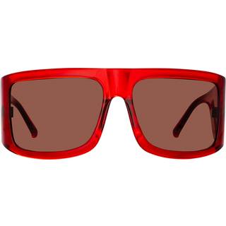 Linda Farrow THE ATTICO ANDRE ATTICO50 C5 65 Solbriller Kvinder Rød - Transparent Red - 65mm