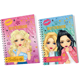 Besties notesbog med linjer - rosa