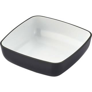 BigBuy Home Skål Hvid/Sort Melamin Firkantet 13 x 13 x 4 cm