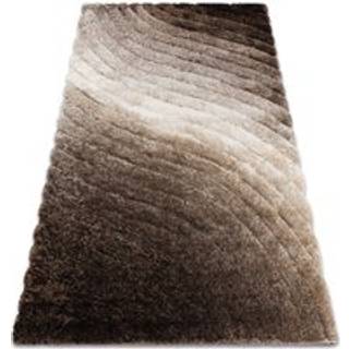 Tæppe moderne FLIM 006-B2 lurvet, bølger - Strukturelle brun 120x160 cm